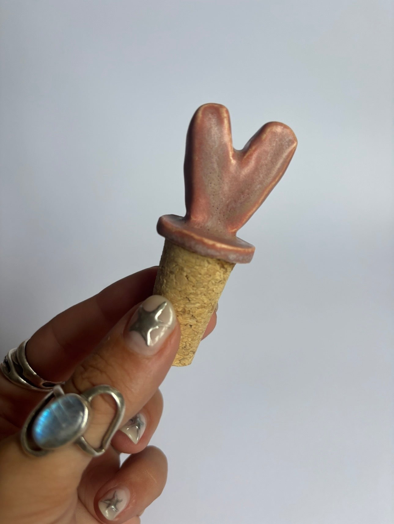 Pink heart Wine Stopper