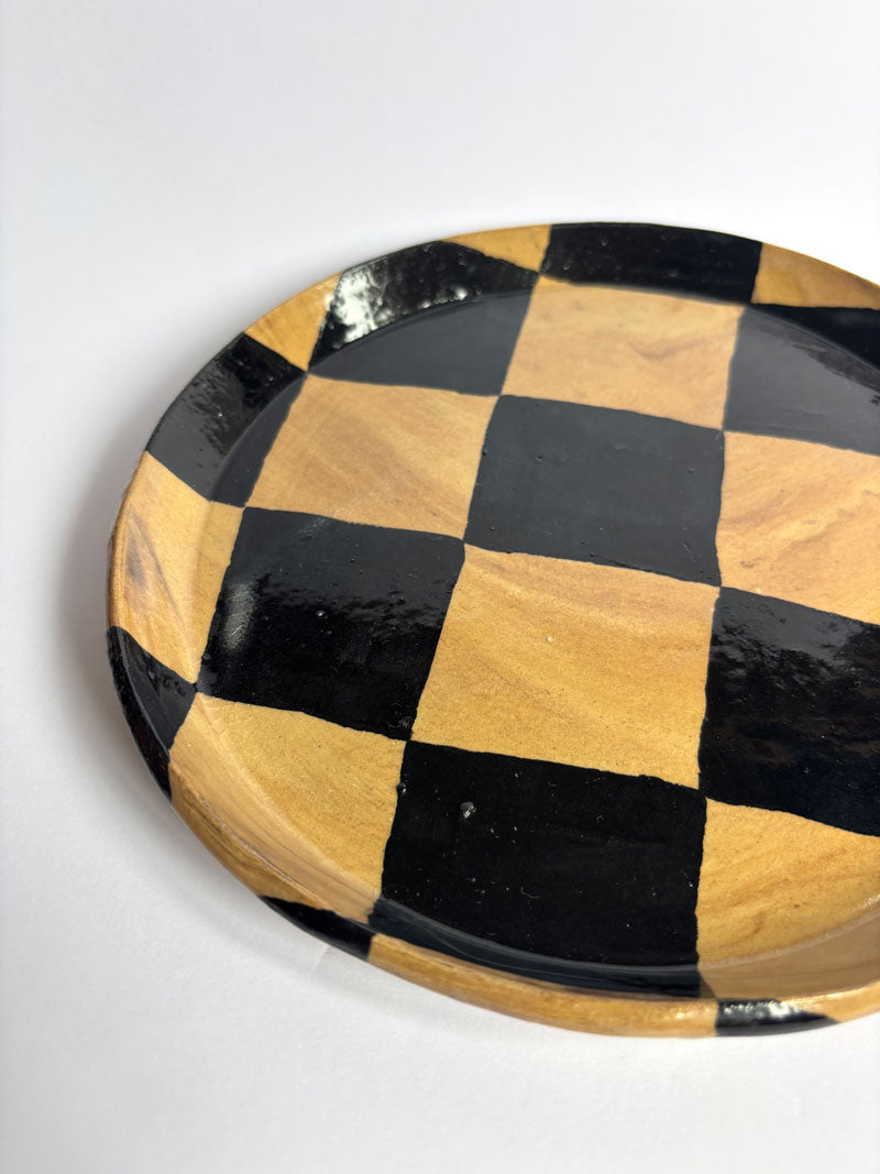 Large Buff Squared Check Plate