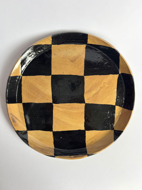 Large Buff Squared Check Plate