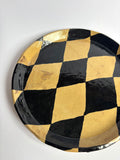 Large Buff Harlequin Plate