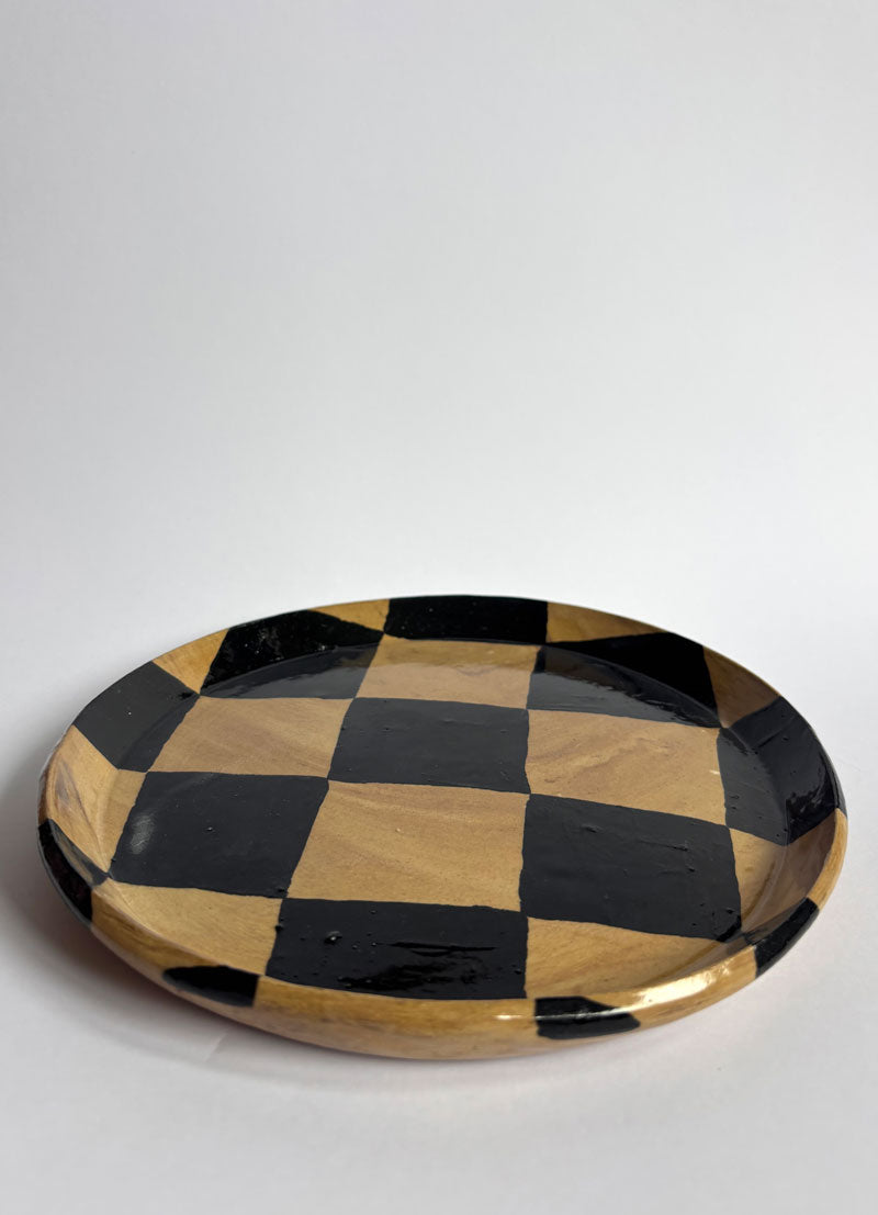 Large Buff Squared Check Plate
