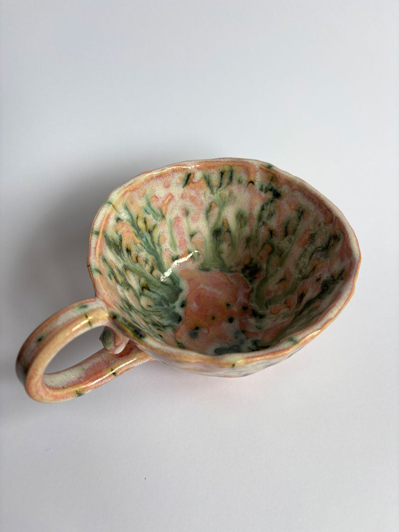 Pink and Green Large Mug