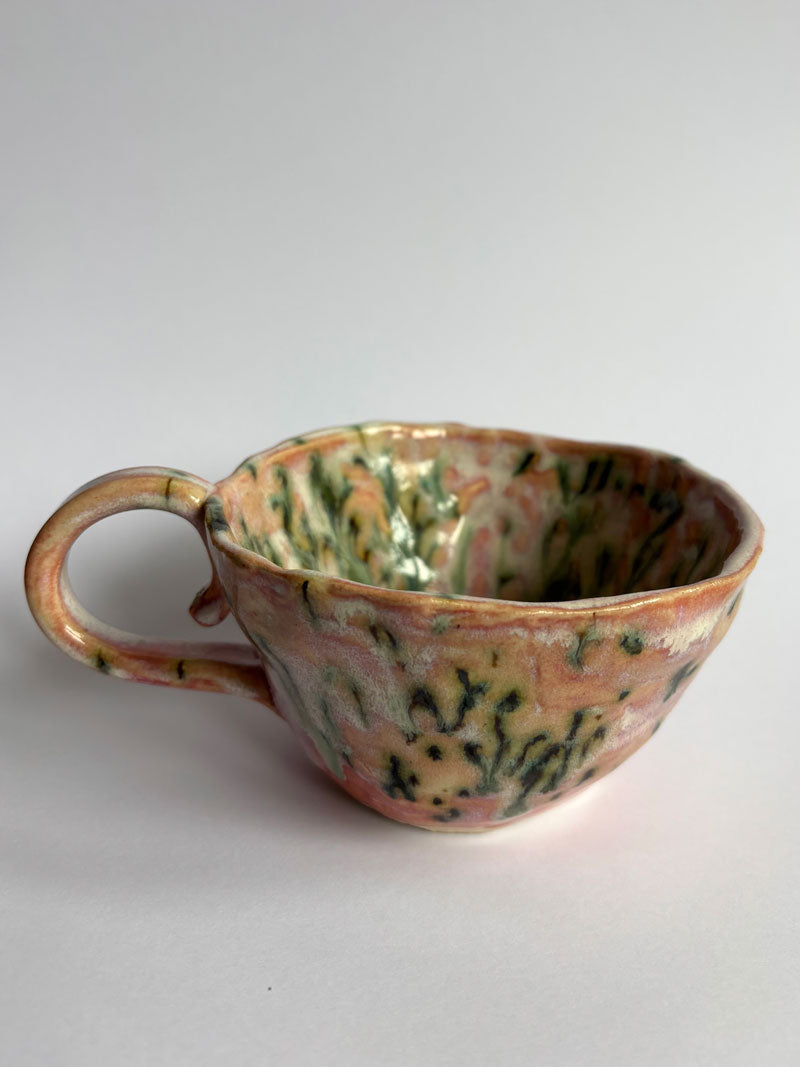Pink and Green Large Mug