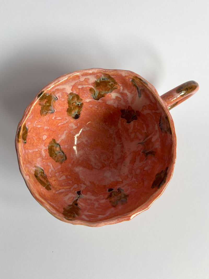 Pink and Brown Spotty Mug